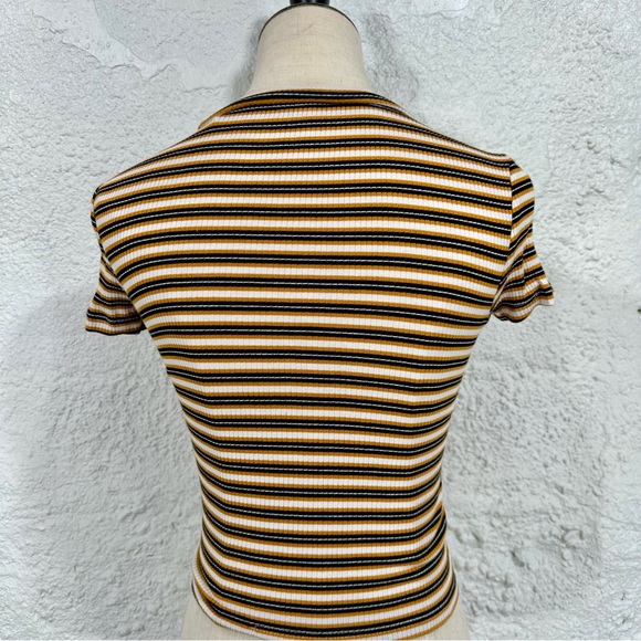 XS Striped Ribbed Baby Tee - Picture 3 of 3